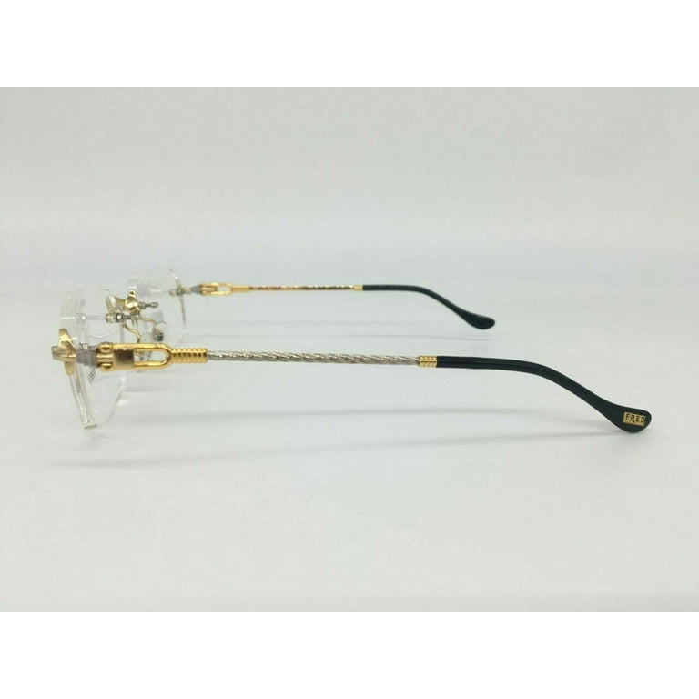 Fred Lunettes Bermude Designer Prescription Eyewear, Gold Silver