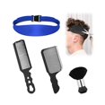 thumbnail image 1 of wonim44 Fade Comb for Men-4PCS Fade Guide for Men Haircut Kit Includes Silicone Haircut Band,Barber Comb and Hairdressing Brush,Self Hair Cutting Tools for Home & Salon Use(Blue Hairband), 1 of 1