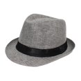 thumbnail image 3 of Sombrero de paja para niños, informal, de moda, ligero, duradero, para el sol, sombrero de copa Gris, 3 of 9