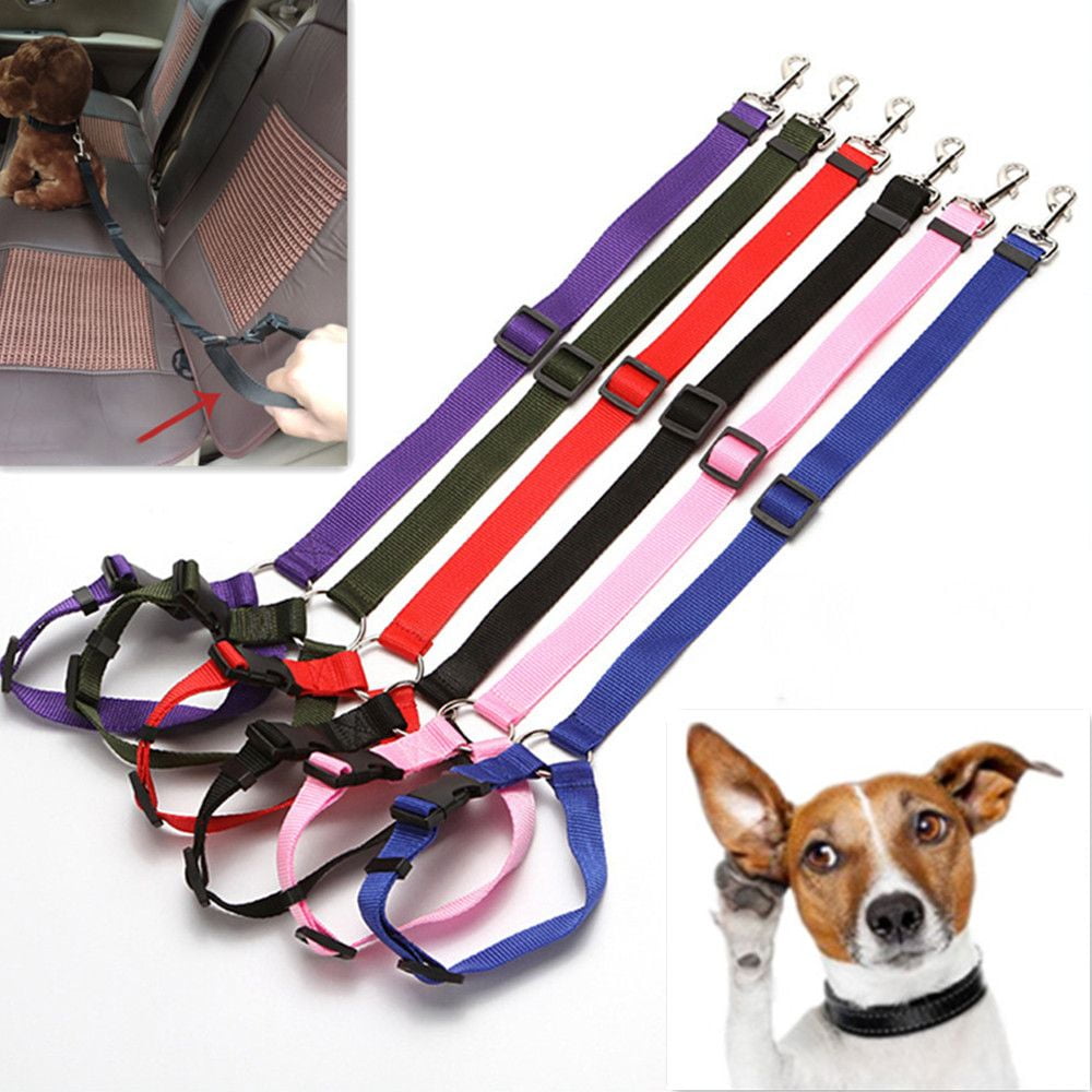 1 Pcs Pet Dog Cat Seat Belts, Car Headrest Restraint Adjustable Safety