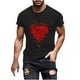 thumbnail image 1 of Camisetas de Manga Larga para Hombres, Camiseta de Manga Corta de Fitness de Impresión Del Día de San Valentín, Mezcla de Algodón Casual, 1 of 8