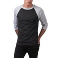 thumbnail image 3 of Pro Club Men's 3/4 Sleeve Crew Neck Baseball Shirt, 3 of 5