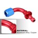 thumbnail image 5 of Auto 4AN 90 Grados Hembra Giratorio Manguera Conexión Extremo Adaptador Rojo Azul AN4, 5 of 8