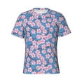 thumbnail image 4 of Vsdgher Orchids Flowers Print Men's Dry Fit Mesh Athletic Shirts Moisture Wicking Tennis T-Shirt Tops, 4 of 9