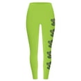 thumbnail image 4 of QATAINLAV St Patricks Day Leggings for Women High Waisted Tummy Control Workout Leggings Trendy Shamrock Leaves Print Irish Green Soft Yoga Pants Mint Green M, 4 of 5