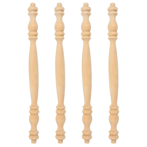 BESTYASH 4-Piece Wood Stair Balusters in Khaki for Indoor Home Decoration and Staircase Enhancement