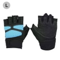 thumbnail image 1 of Levantamiento de pesas Guantes de gimnasio Entrenamiento Fitness Entrenamiento de muñeca Ejercicio Deportes (Azul cielo L) YUNYI BRAND Deportes, 1 of 8