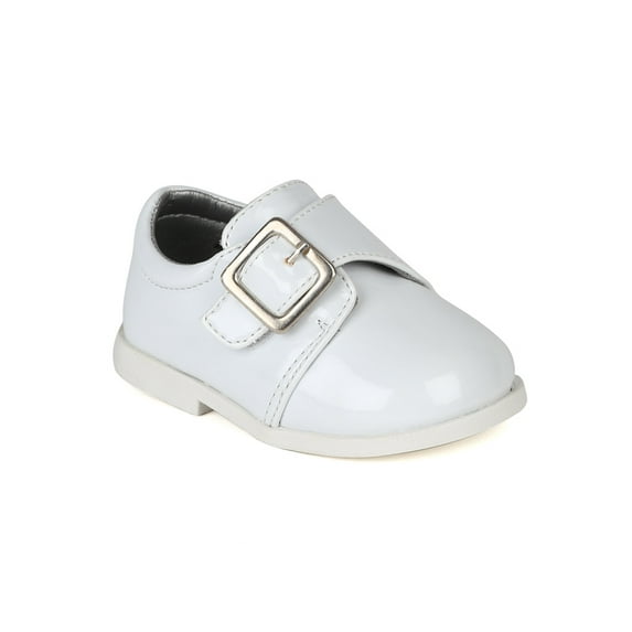 Auston AH59 Leatherette Hook and Loop Buckle Strap Dress Church Shoe (Infant / Baby Boy)
