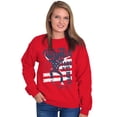 thumbnail image 5 of 4th of July Patriotic Skateboard Plus Size Long Sleeve Graphic Tee Shirt Brisco Brands 2X, 5 of 6