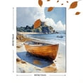 thumbnail image 3 of Wooden Rowboat and Castle Canvas Print/Wall Art Perfect for Beach House Decor Coastal Living Room Nautical Themed Seaside Cottage Summer Home Decoration, 3 of 8
