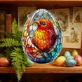 thumbnail image 6 of Taicans ‌Easter Window Sun Catcher,Stained Glass Spring Home Decor - Colorful Bird Design,20cm/7.87in Oval Hanging Decor for Windows,Porches,Balconies‌, 6 of 6
