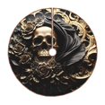 thumbnail image 1 of Fotbe Gold Rose Skull Pattern Christmas Tree Skirt, Tree Skirts Plush Christmas Decorations, Christmas Tree Skirts Xmas Decorations Holiday Party Decor-36", 1 of 6