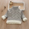 thumbnail image 3 of Unisex Baby Boys Girls Knit Sweater High Collar Solid Color Long Sleeve Pullover Top Cute Tops Warm Winter Outfits For Little Big Kids 7T, 3 of 4