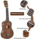 thumbnail image 2 of Ukelele POMAIKAI Soprano Wood Starter de 21 pulgadas con cuerdas de nylon, 2 of 8
