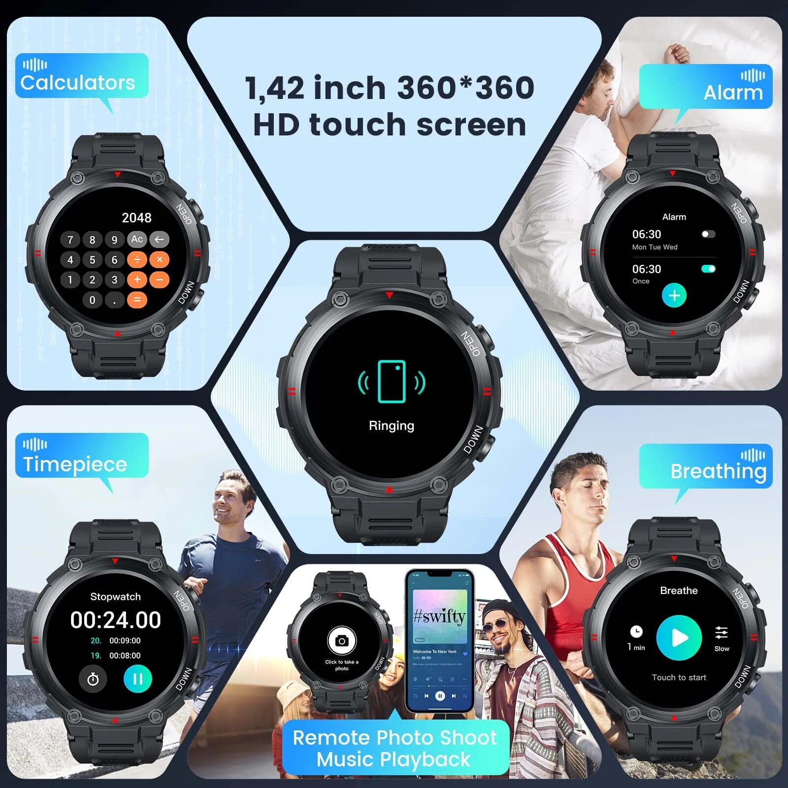 K22 watch Bluetooth Call Smart Watch Men Outdoor Sports Fitness