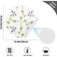 thumbnail image 4 of GZHJMY Violet Flowers Round Placemats for Dining Table Set of 6 Washable Table PVC Placemats Table Decoration Heat Insulation（8）, 4 of 7
