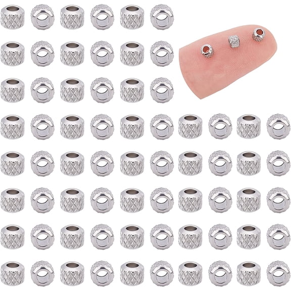 200pcs 3mm Stainless Steel Rondelle Spacer Beads for DIY Jewelry Making for DIY