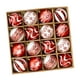thumbnail image 5 of 16 piezas de adornos de bolas navideñas colgantes para manualidades, regalos de fiesta decorativos Rojo Blanco, 5 of 9
