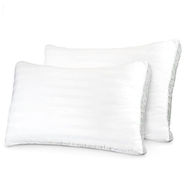 Hypoallergenic & Dust Mite Resistant Sleep Restoration Gusset Gel Pillow - 2 Pack King Plush Cooling Gel Fiber 