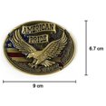 thumbnail image 3 of Hebilla de cinturón American Pride Eagle, hebilla de cinturón de vaquero occidental retro para hombres y mujeres Águila dorada Hugo Hebilla del cinturón, 3 of 6