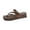 Coffee, variant on Women's Snake Print Wedge Slides, Adjustable Buckle Open Toe Sandals, Women's Thick-Soled Large-Size Slippers - for Casual Outdoor Use, Beach Walks, Summer Use, Black 5.5