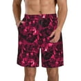 thumbnail image 1 of Fotbe Burgundy Tie Dye Trajes de Baño Estampados para Hombre, Shorts de Verano de Secado Rápido, Ropa de Playa, Bañadores-Medium, 1 of 6