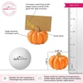 thumbnail image 6 of Kate Aspen Orange Pumpkin Place Card Holders – Set of 6 Mini Pumpkin Table Decorations for Fall Weddings, Thanksgiving Place Cards, Autumn Table Decor, or Harvest Party Favors, 6 of 6