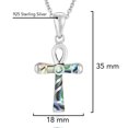 thumbnail image 4 of Eternal Egyptian Ankh Cross Abalone Shell Inlay .925 Silver Necklace | Sterling Silver Necklace for Women | Long Necklaces for Women, 4 of 6