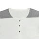 thumbnail image 5 of Mens Casual de Manga Corta Botón Abajo Camisas Color Coincidencia Moda Cuello Redondo Botón Superior, Poliéster, 5 of 8