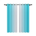 thumbnail image 7 of LFEEY Turquoise Teal Curtains, Blackout Light Room Darkening Curtains, Ombre Gray, 42" W x 84" L, 2 Panels, 7 of 7