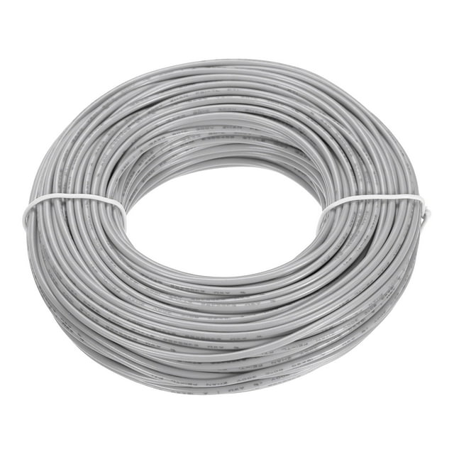 Cable Conexión UL1007 18AWG Trenzado Unique Bargains PVC Eléctrico Alambre Estañado Cobre 30 m/100 Pies Gris