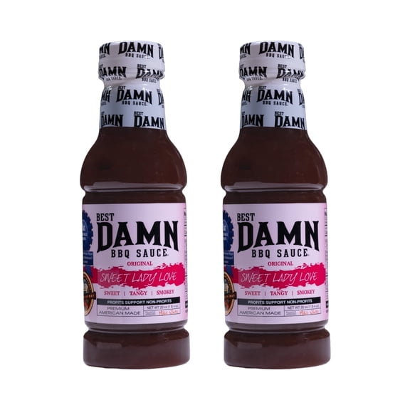 Best Damn BBQ Sauce Sweet Lady Love Barbecue Sauce BBQ 2-20 oz. Bottles
