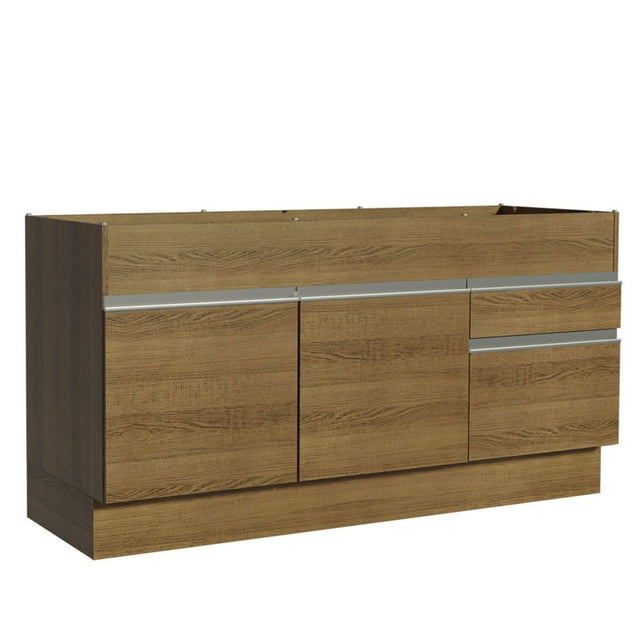 Mueble de Cocina Para Tarja Madesa Glamy 150 cm 2 Puertas y 2 Cajones (Sin Tablero Ni Tarja) Marrón