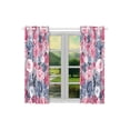 thumbnail image 2 of RYLABLUE Beautiful Artistic Gentle Romantic Roses Flowe Window Curtain Window Treatments Kitchen Curtains 26x39 inches, 2 Pieces, 2 of 3