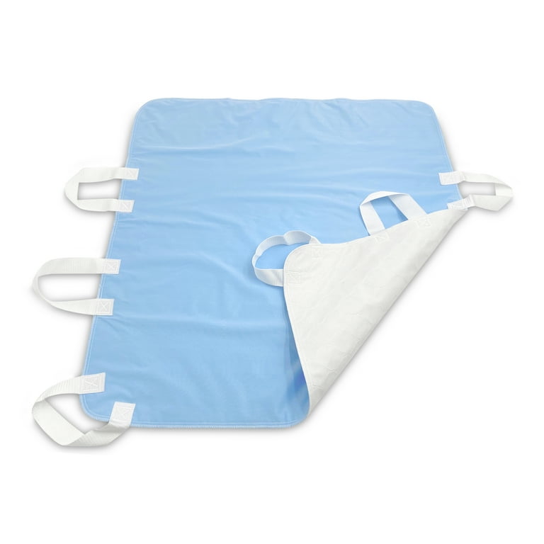 RMS Ultra Soft 4-Layer Washable and Reusable Incontinence Bed Pads, 34X36  with Four Handles