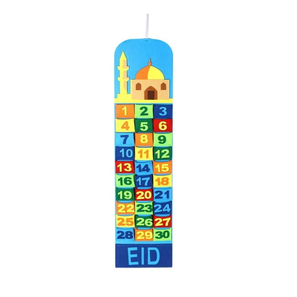 Ramadán Eid Mubarak, Calendario De Cuenta Regresiva Colgante, Calendario De Adviento 2021 Para Niños, Regalos De Eid, Decoración De Ramadán Noticed HA044108-03