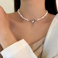 thumbnail image 3 of Colliers pour Femmes Collier de Perles pour Femmes Collier à Breloques Collier Ras-du-Cou de Perles Collier Perlé Bijoux de Mariage et de Bal Cadeaux Tendance pour Femmes, 3 of 7