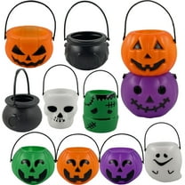 JoyMoreHome 12Pcs Halloween Candy Bucket, Trick or Treat Candy Storage Supplies, for Home Holiday Party Decoration
