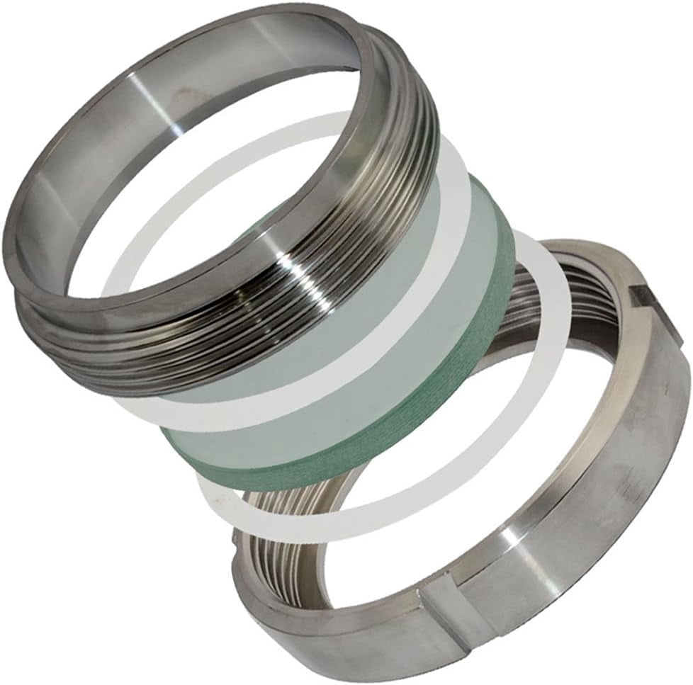 Circular Viewing 51mm 2" Clear Sanitary Weld on Sight Glass, Stainless Steel SS316