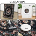 thumbnail image 6 of 4x6 Butterfly Print Washable Black Area Rug for Living Room Bedroom Dining Room Office Nursery Non-Slip & Stain Resistant Modern Indoor Carpet, Soft Cozy Low Pile Throw Rugs with Rubber Backing, 6 of 9