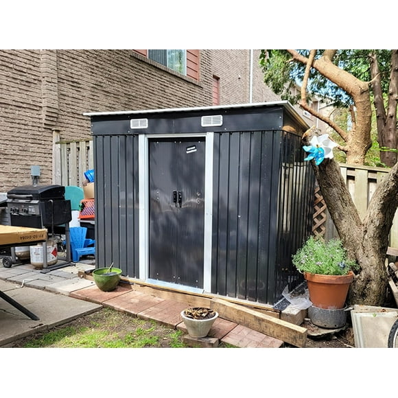 Relyard 4x8 Metal Outdoor Storage Garden Shed