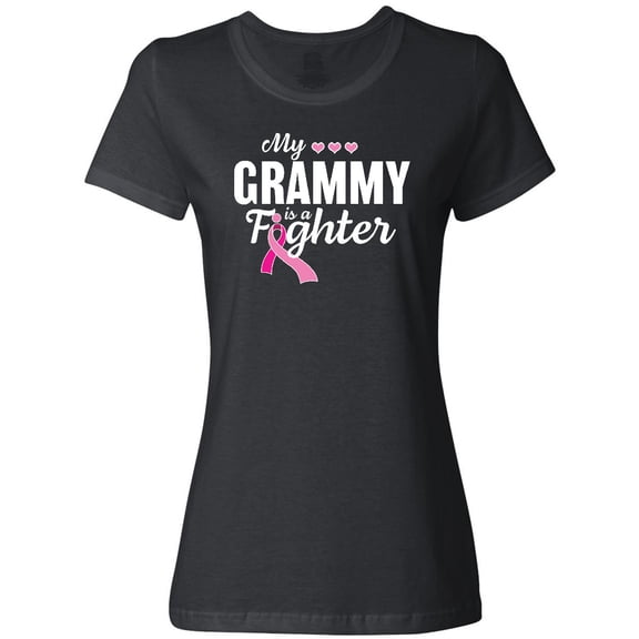Inktastic Breast Cancer Awareness My Grammy is a Fighter Women's T-Shirt