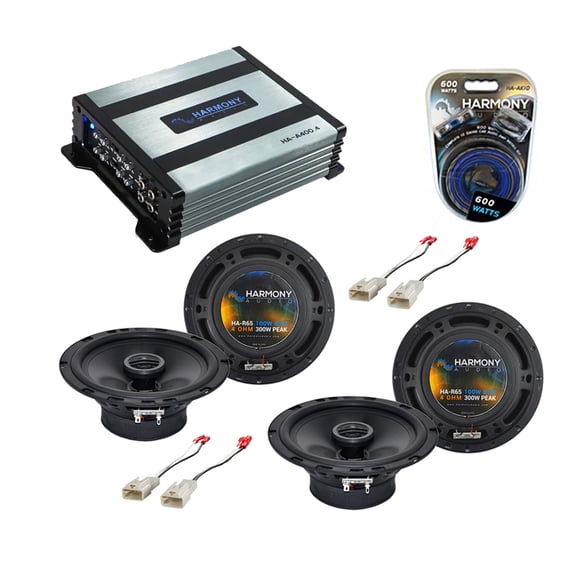 Fits Mitsubishi Lancer 08-15 Harmony Speaker (2) R65 & HA-A400.4 Amp