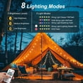 thumbnail image 2 of Solar Camping String Light, 32.8FT Rechargeable Waterproof LED Hanging Light for Outdoor (XL), 2 of 9