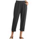 thumbnail image 1 of Pantalones de nieve Gibobby para mujer de lino elásticos con cintura y bolsillos en los tobillos Negro XL, 1 of 5