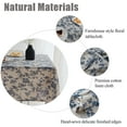 thumbnail image 4 of Wracra Cotton Linen Vintage Rectangle Tablecloth Pastoral Floral Rustic Table Cloth Washable Table Cover for Indoor&Outdoor,Farmhouse Decor,Picnic,Tabletop Decoration (Blue Floral, 55"×87"), 4 of 6