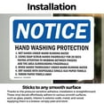 thumbnail image 3 of (2 Pack) Hand Washing Protection 1. Wet Hands Under OSHA Notice Sign, 3 of 7