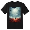 thumbnail image 2 of Plus Size Shirt for Women Black Tops for Women Oversized Short Sleeves Shirt for Women Space 1 T Shirt Crewneck Shirt for Women 3XL, 2 of 5