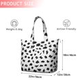 thumbnail image 4 of White and Black Of Leopard Print Travel Tote Bags for Women Carry On,Large Weekender Bags for Women Travel,Multi Functional Duffle Bag for Work,Shopping,Sports, 4 of 5
