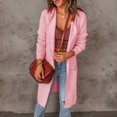 thumbnail image 3 of CILENON Jackets for Women Trendy Womens Round Neck Knitted Cardigan Loose Solid Color Sweater Coat (Pink,XXL), 3 of 6